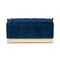 Baxton Studio Powell Glam and Luxe Navy Blue Velvet Fabric and Gold PU Leather Storage Ottoman 175-11238-Zoro - alternate 10